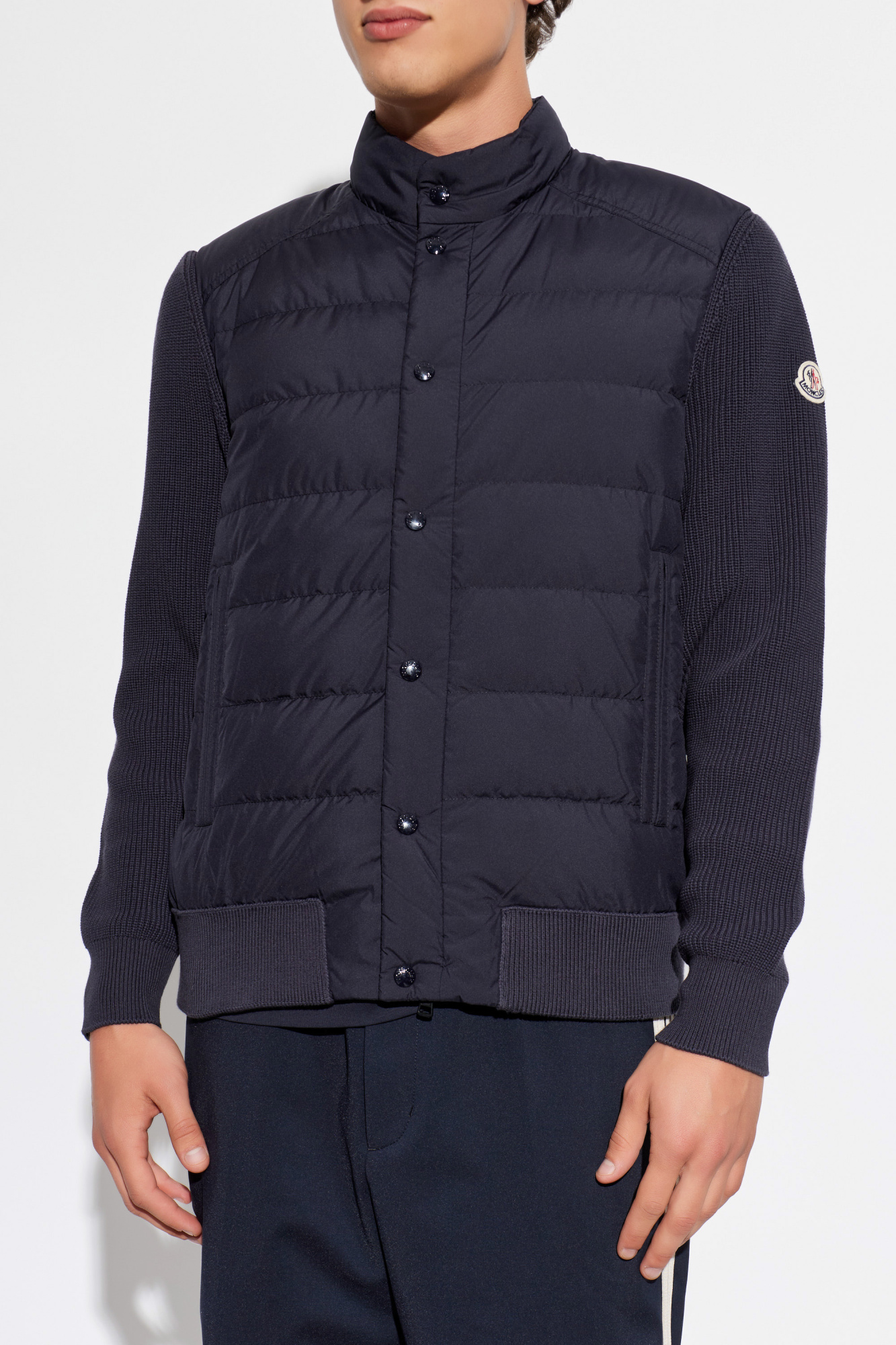 Azul-marinho Cardigan com frente acolchoada Moncler - Vitkac Brazil